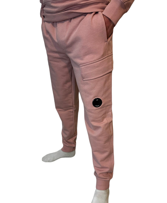 C.P. COMPANY LENS JOGGING BOTTOMS - PALE MAUVE
