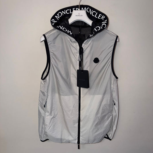 MONCLER PAKITO HOODED NYLON GILET BODYWARMER - GREY