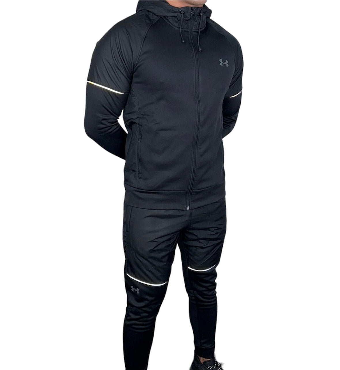 UNDER ARMOUR STORM RUN FULL TRACKSUIT - BLACK / GREY – SGN CLOTHING