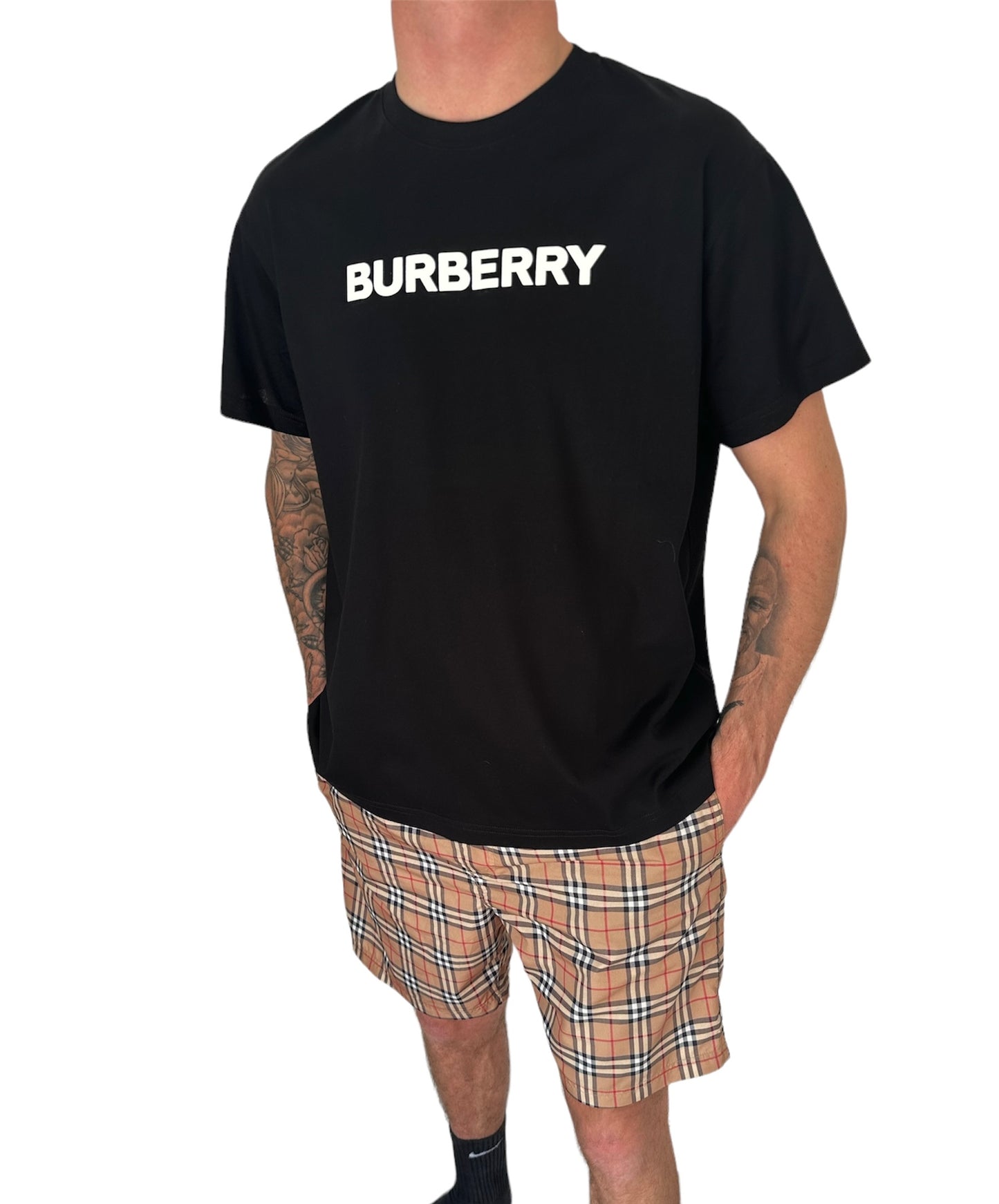 BURBERRY LONDON HARRISTON LOGO TSHIRT - BLACK