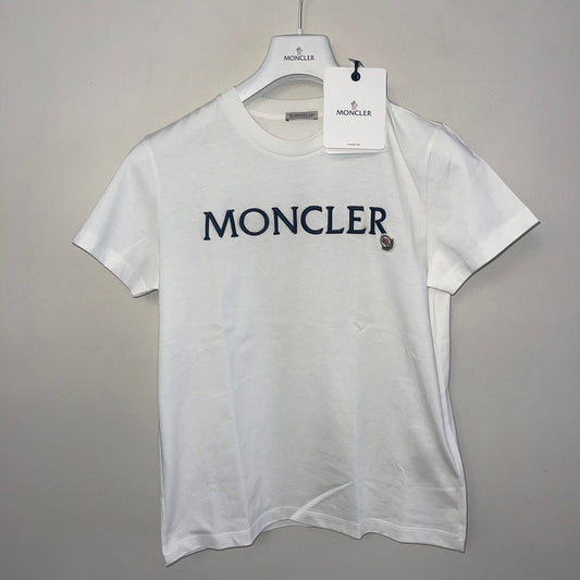 WOMENS MONCLER LOGO TSHIRT - WHITE