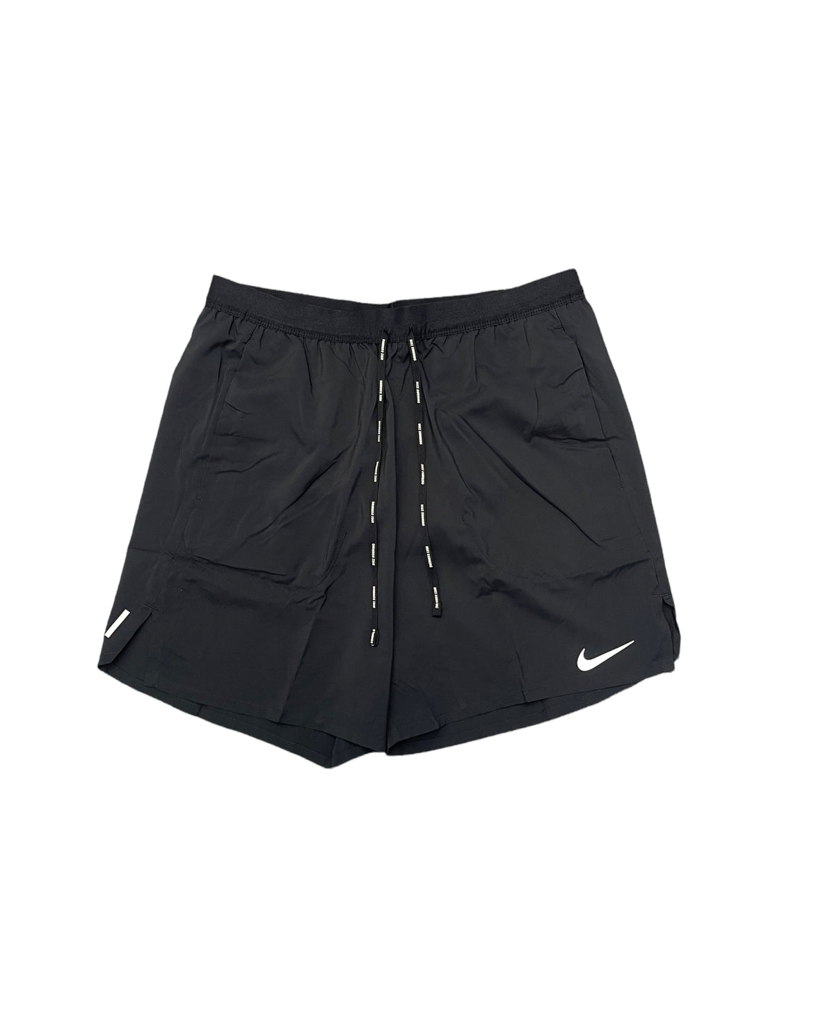 NIKE DRI - FIT 1.0 MILER TSHIRT & FLEX STRIDE SHORTS FULL SET - WHITE / BLACK