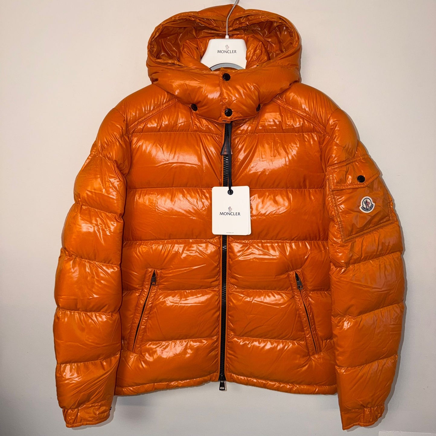 MONCLER LEAN DOWN PUFFER JACKET - ORANGE