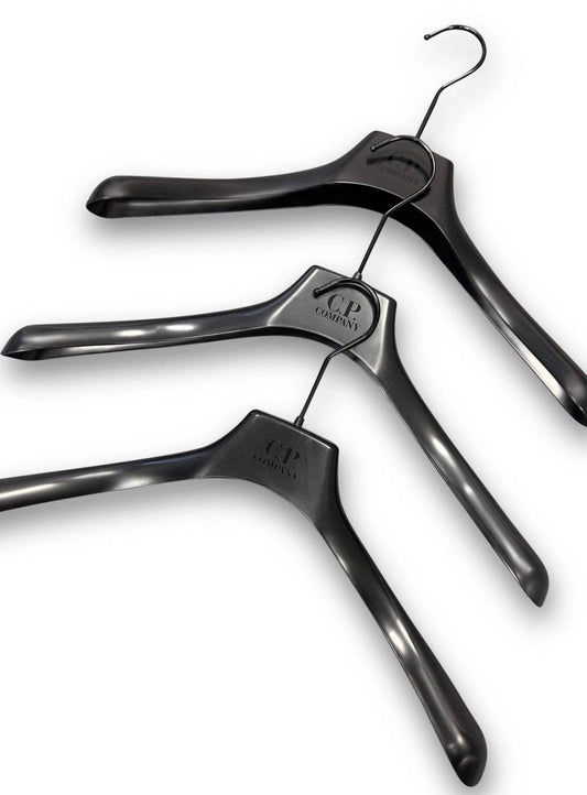 C.P. COMPANY PLASTIC COAT HANGERS BLACK