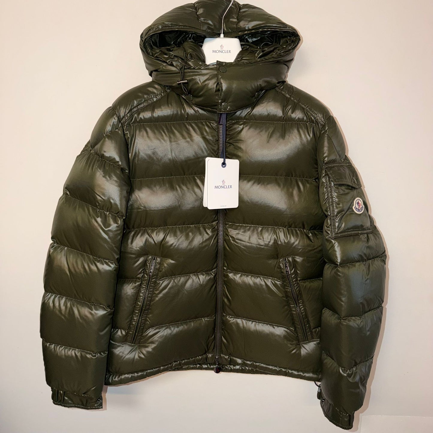 MONCLER LEAN DOWN PUFFER JACKET - KHAKI
