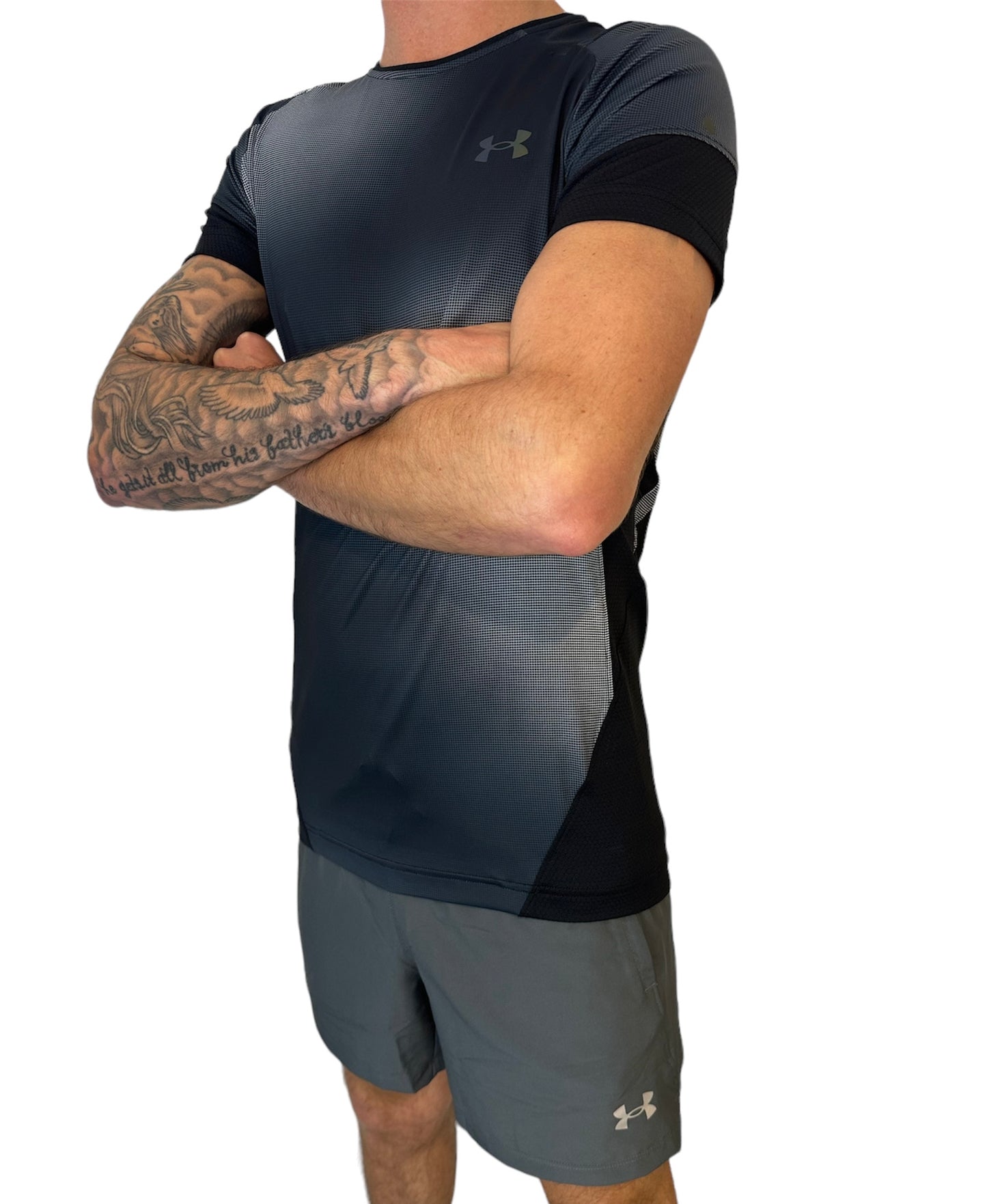 UNDER ARMOUR SPEED STRIDE 2 IN 1 SHORTS - GREY