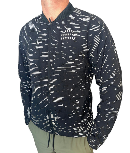 NIKE REPEL RUN DIVISION REVERSIBLE BOMBER JACKET - BLACK