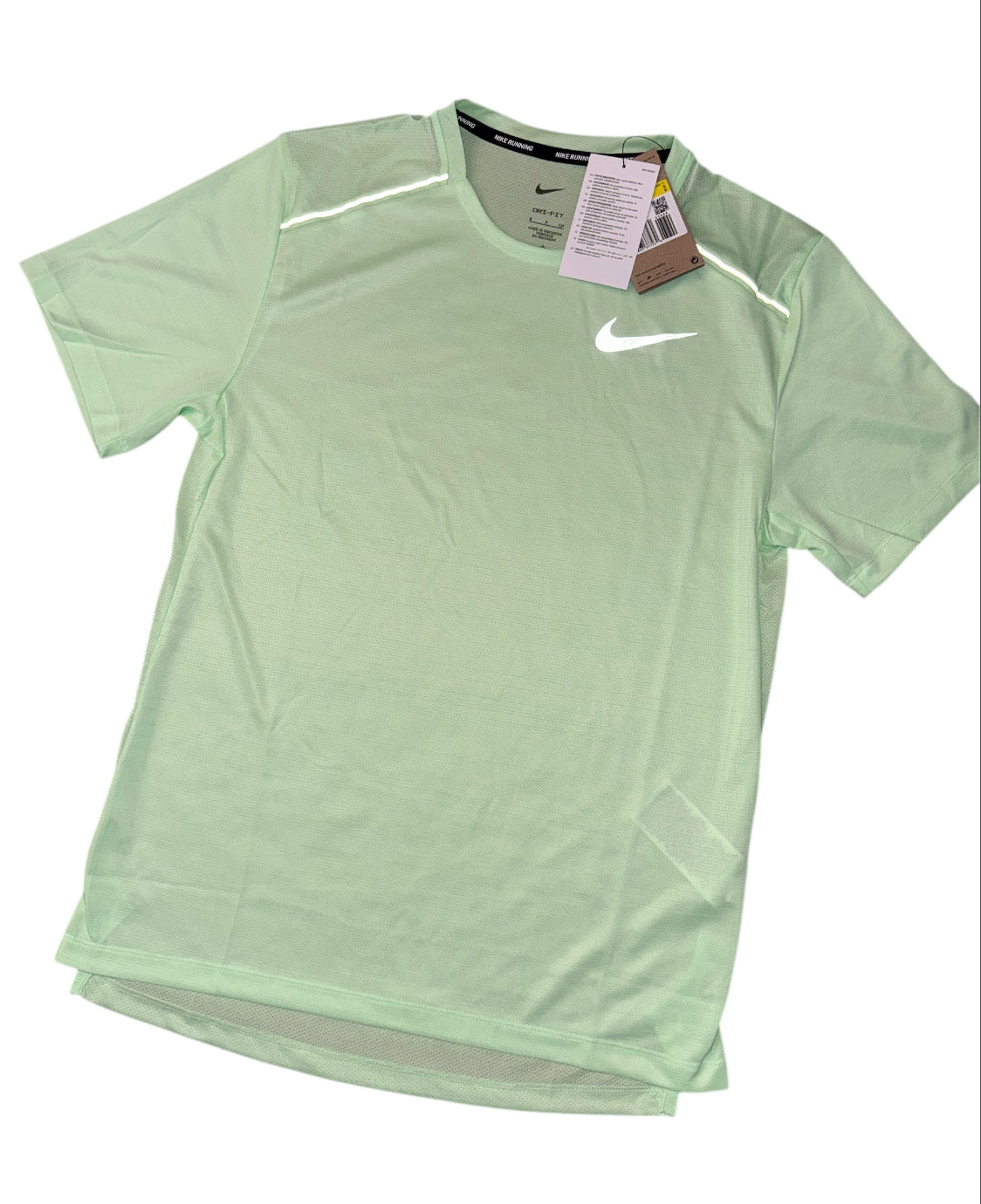 NIKE DRI - FIT 1.0 MILER TSHIRT & FLEX STRIDE SHORTS FULL SET - NEON / BLACK