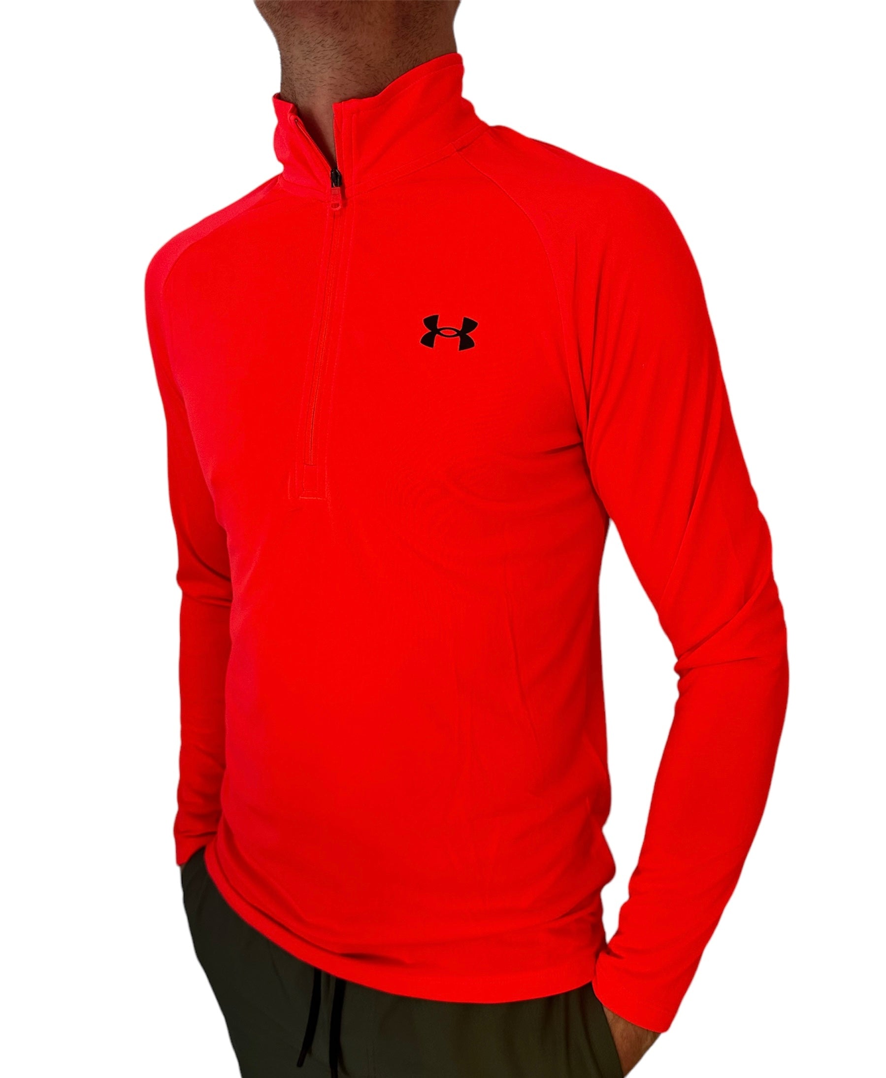 UNDER ARMOUR TECH HALF ZIP TOP LAVA – SGN CLOTHING