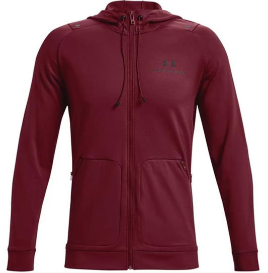 UNDER ARMOUR RUSH AP HOODIE - MAROON