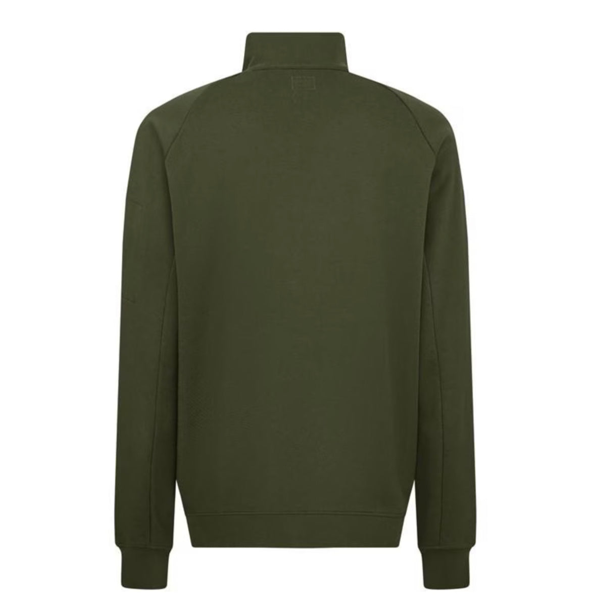 C.P. COMPANY FULL ZIP LENS SWEATSHIRT - IVY GREEN
