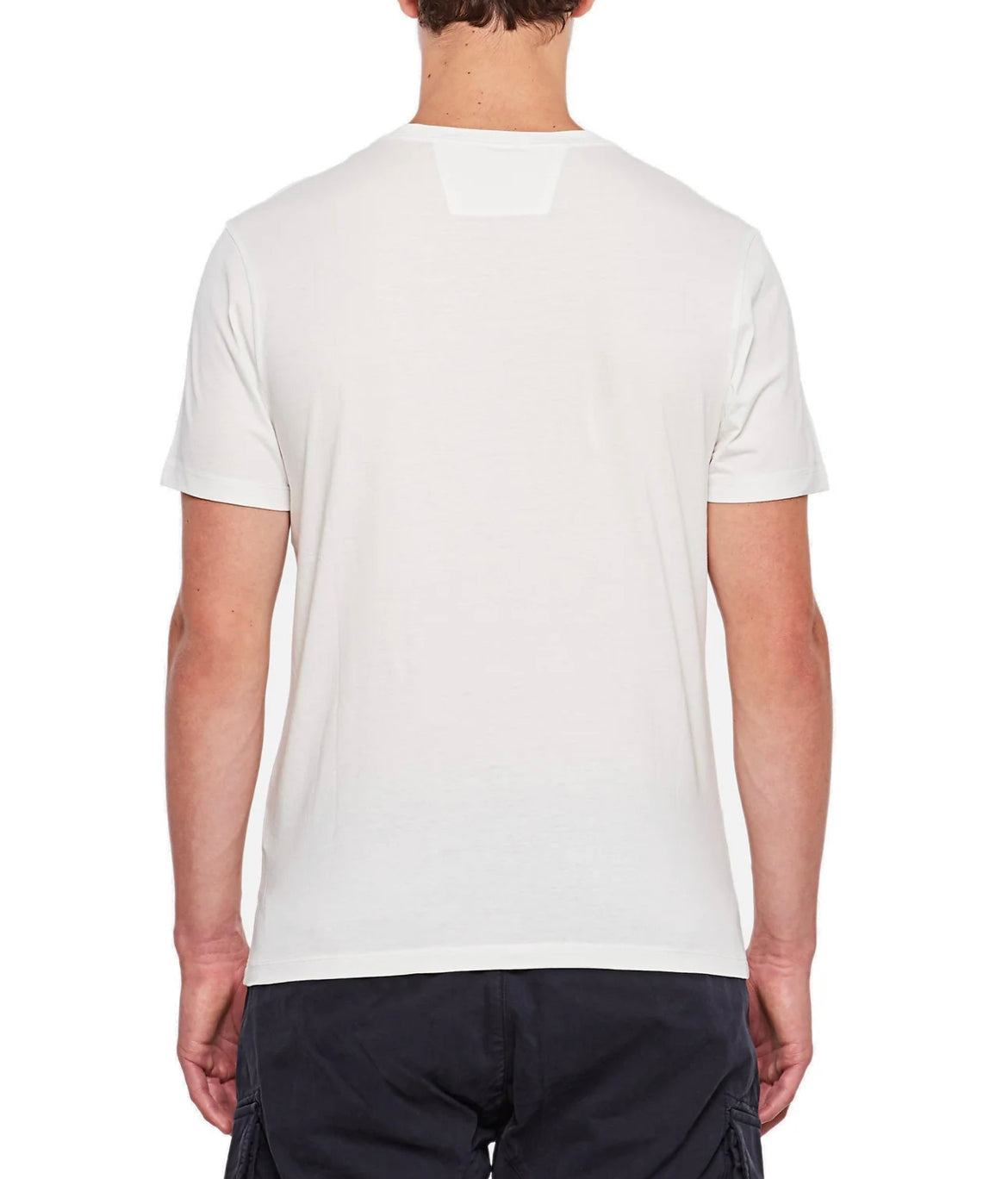 C.P. COMPANY CHEST LOGO T-SHIRT - WHITE