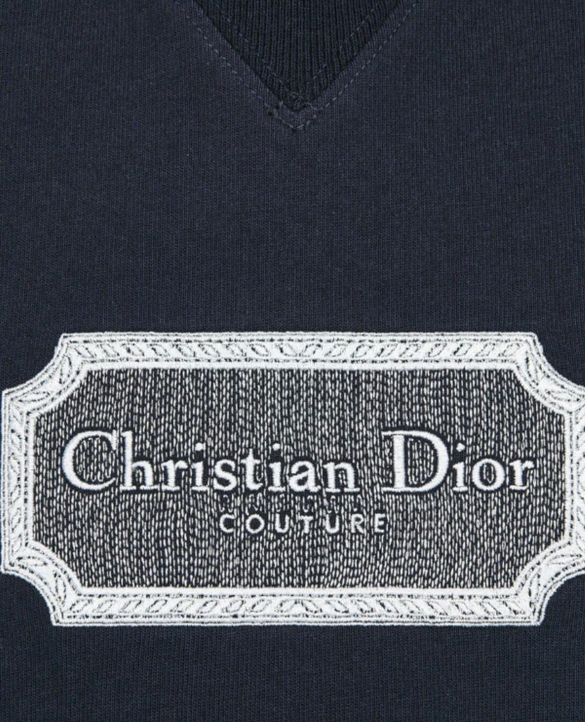 CHRISTIAN DIOR COUTURE LOGO SWEATSHIRT - NAVY