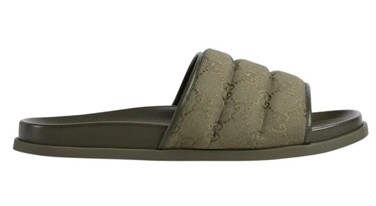 GUCCI GG SLIDERS - KHAKI