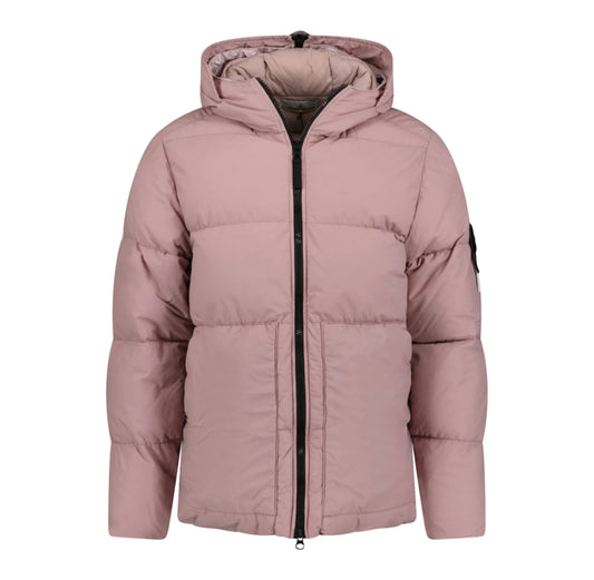 STONE ISLAND NASLAN LIGHT WATRO DOWN PUFFER JACKET - ROSE QUARTZ