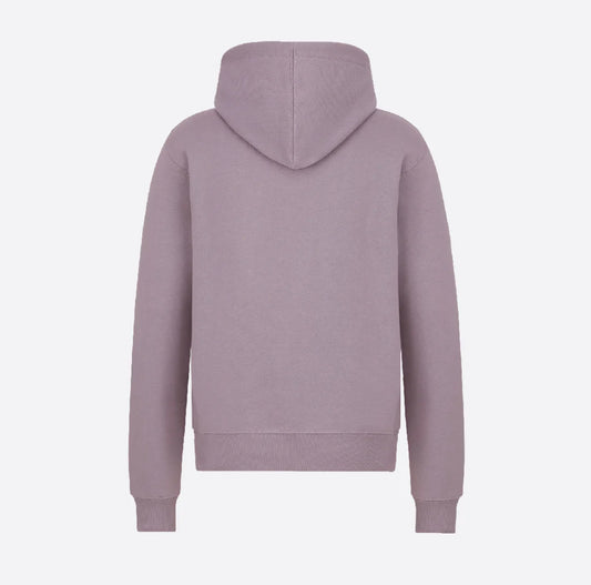 CHRISTIAN DIOR CD ICON LOGO HOODED SWEATSHIRT - ROSE VIOLET
