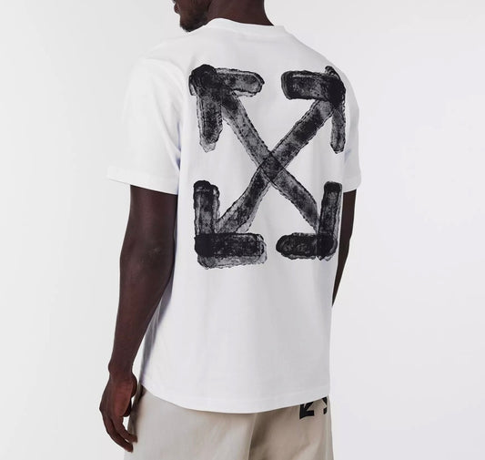 OFF WHITE SPRAY ARROW TSHIRT - WHITE
