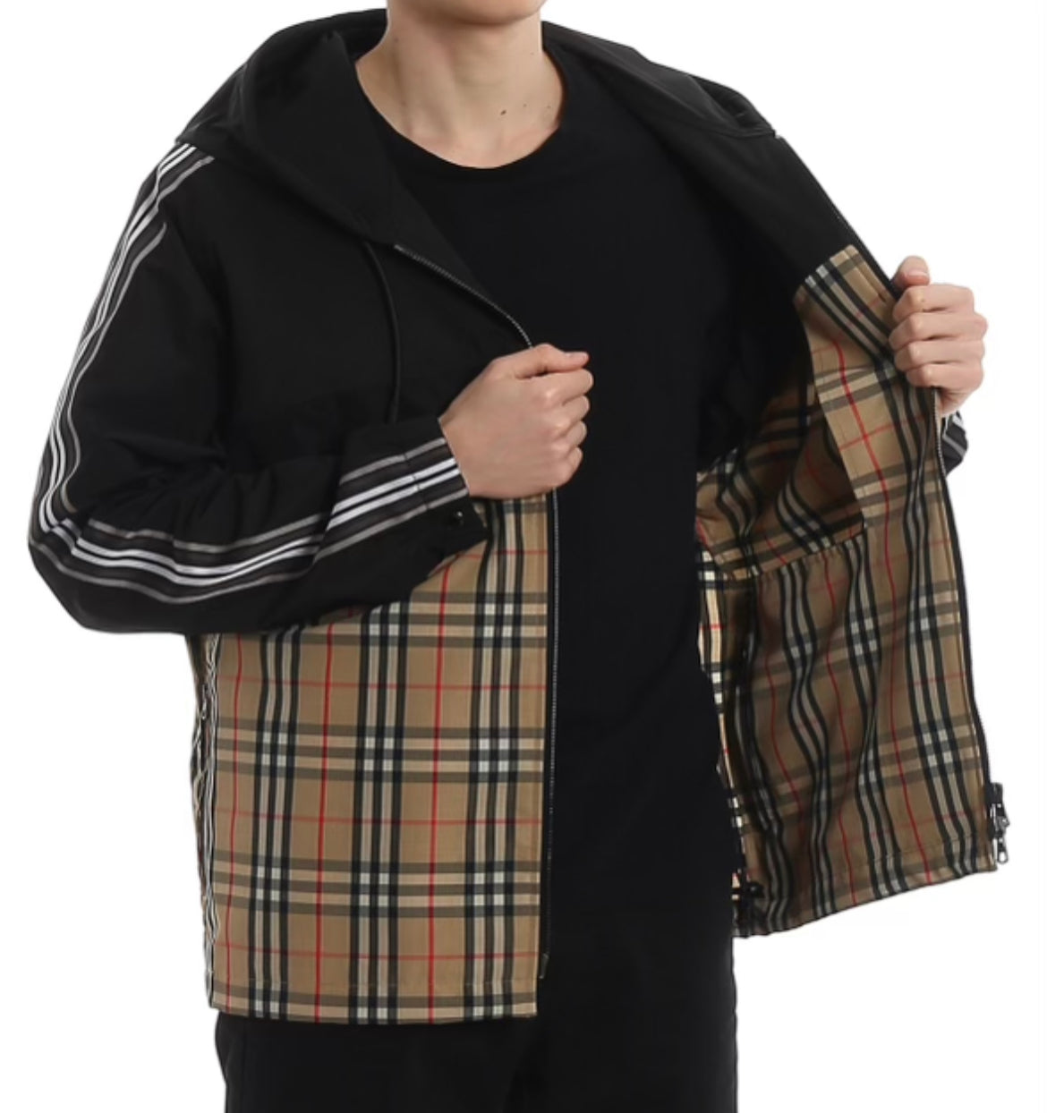BURBERRY COMPTON VINTAGE CHECK WINDBREAKER JACKET