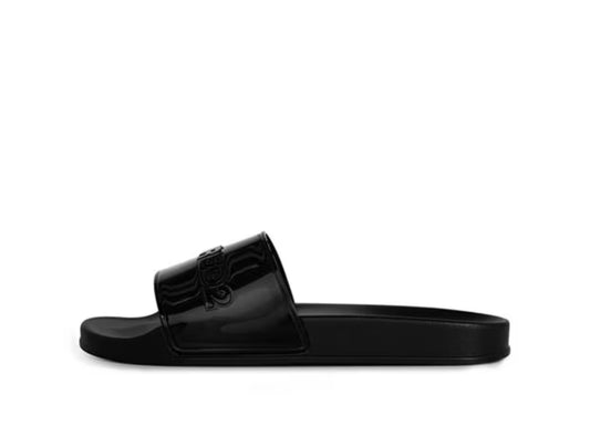 DSQUARED2 RAISED RUBBER LOGO SLIDERS - BLACK