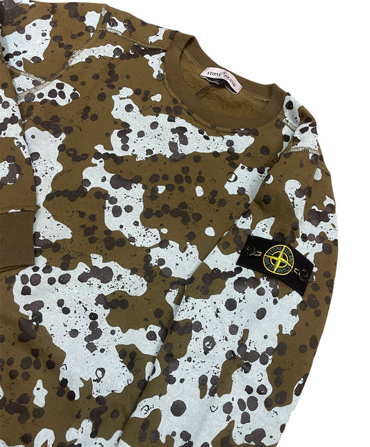KIDS STONE ISLAND CAMO LOGO SWEATSHIRT