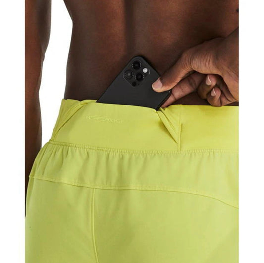UNDER ARMOUR LAUNCH 7” SHORTS - LIME YELLOW