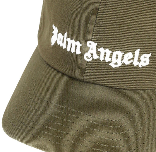 PALM ANGELS LOGO CAP - KHAKI