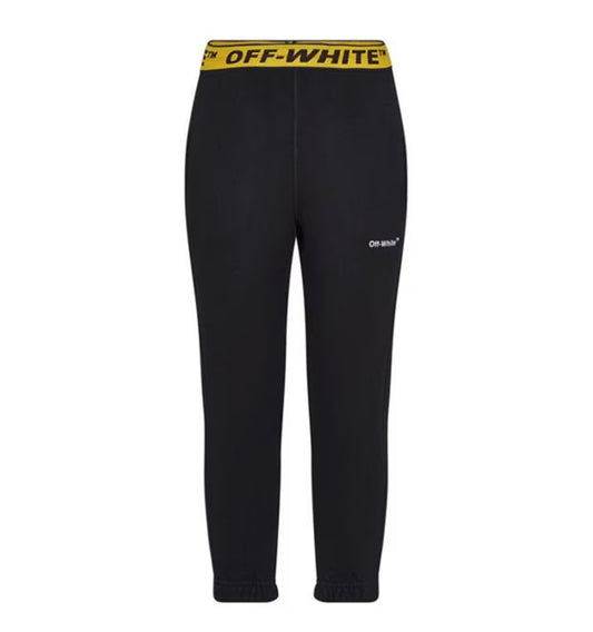 KIDS OFF-WHITE INDUSTRIAL LOGO JOGGING BOTTOMS - BLACK
