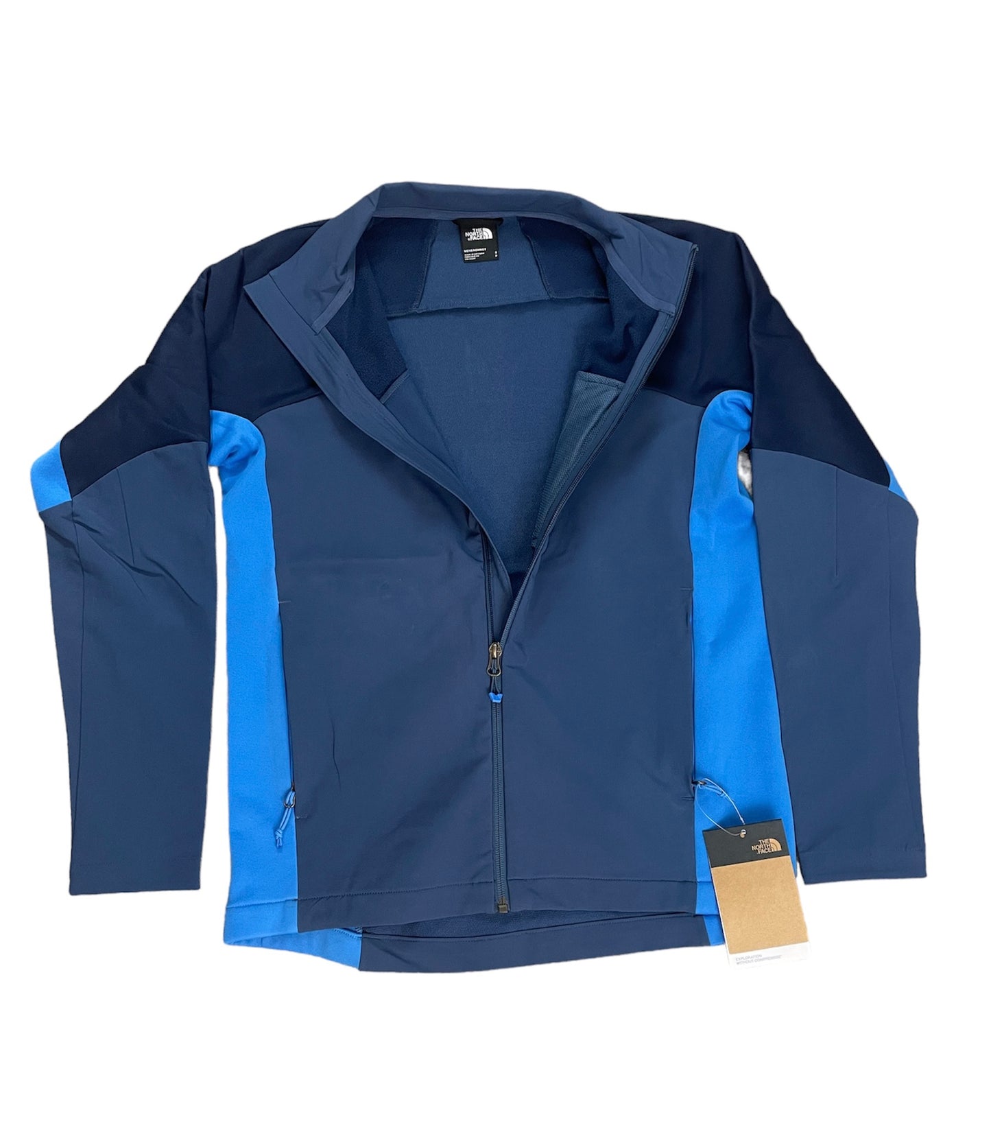 THE NORTH FACE HYBRID SOFT SHELL FULL ZIP JACKET - BLUE