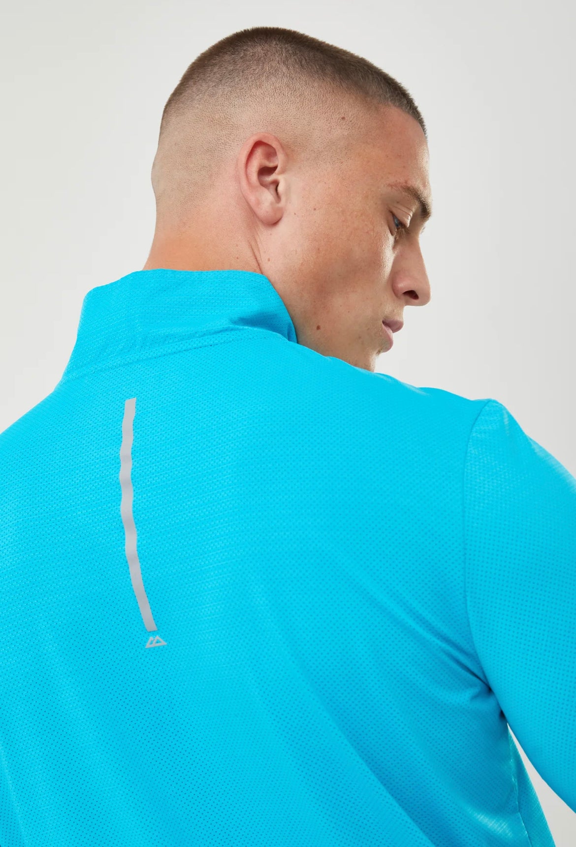 TRAILBERG BOLT LOGO QUARTER ZIP - AQUA