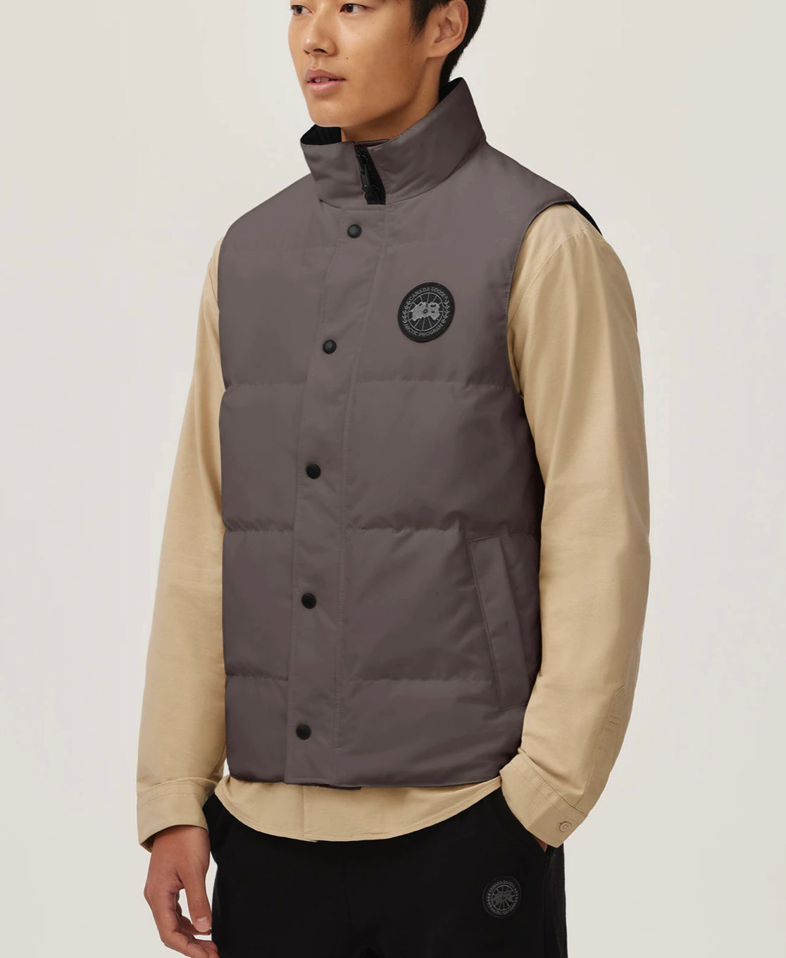 CANADA GOOSE BLACK DISC GARSON DOWN GILET BODYWARMER VEST - SAND