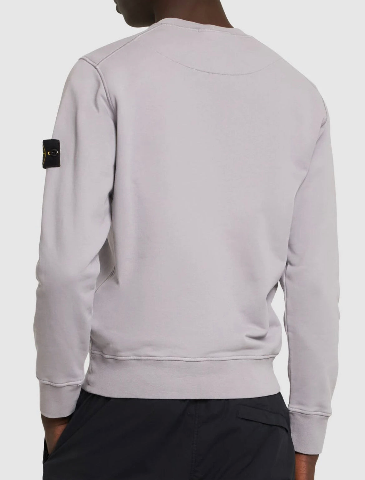 STONE ISLAND COTTON FLEECE SWEATSHIRT - DUST