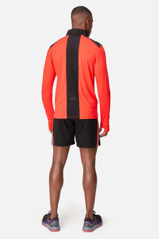 TRAILBERG CLOUD 2.0 LOGO QUARTER ZIP - LAVA