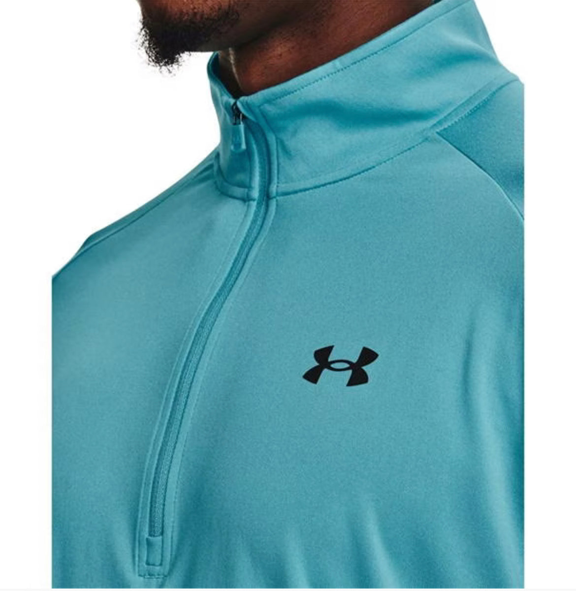 UNDER ARMOUR TECH HALF ZIP TOP - GLACIER BLUE