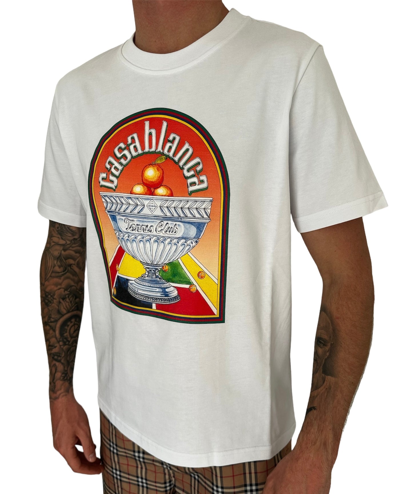 CASABLANCA TERRAIN D’ORANGE T-SHIRT - WHITE