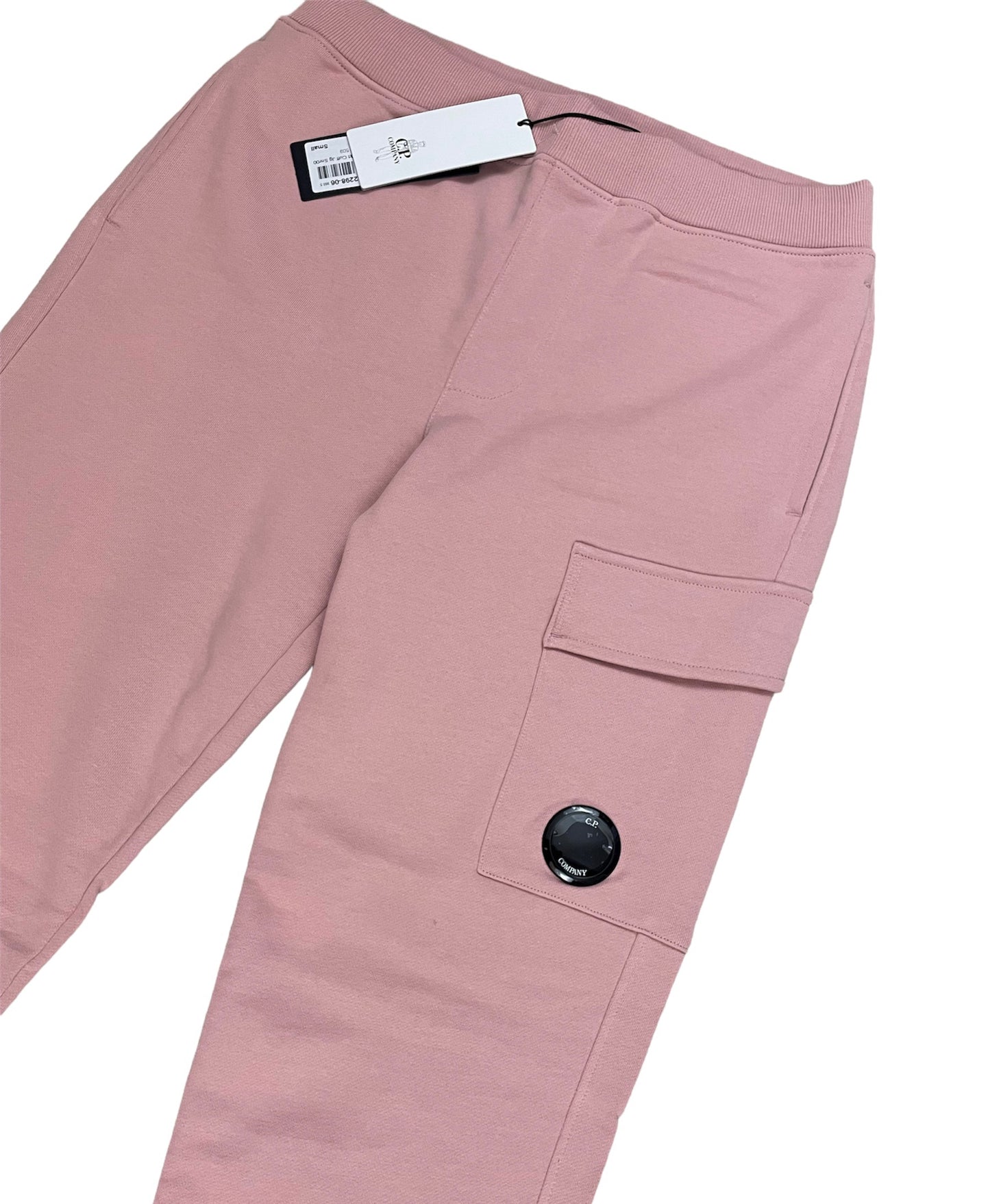 C.P. COMPANY LENS JOGGING BOTTOMS - PALE MAUVE