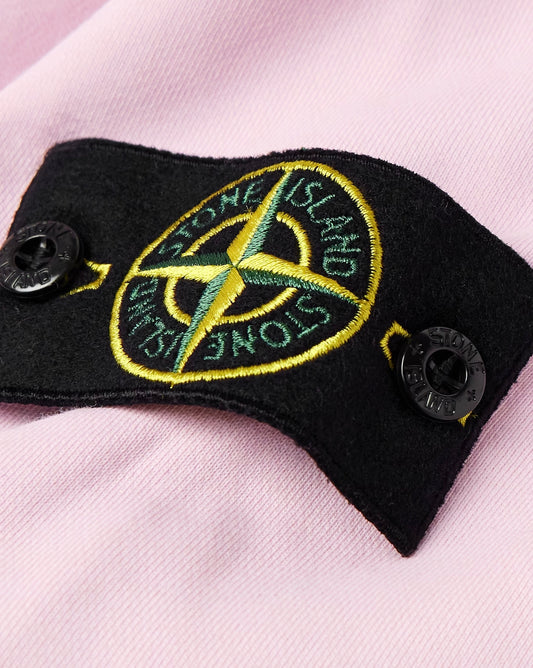 STONE ISLAND COTTON FLEECE SWEATSHIRT - ROSA