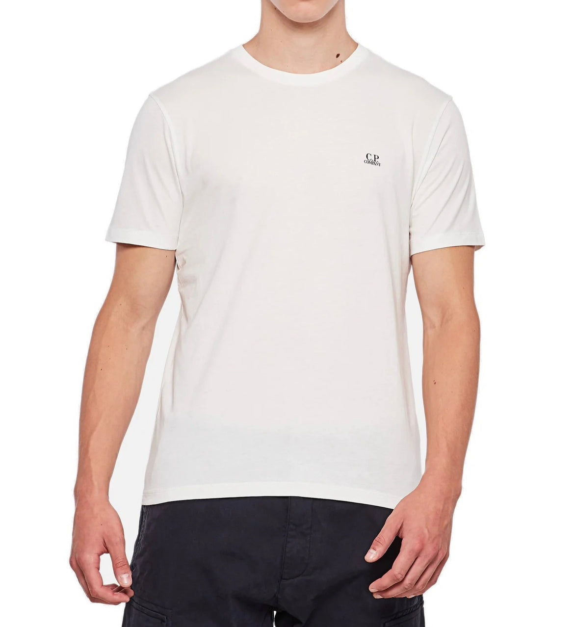 C.P. COMPANY CHEST LOGO T-SHIRT - WHITE