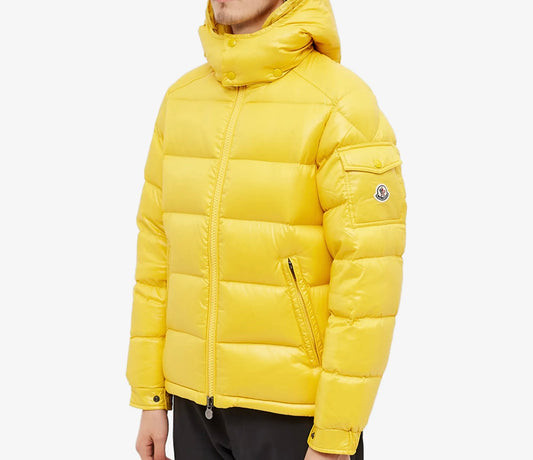 MONCLER MAYA DOWN PUFFER JACKET - YELLOW