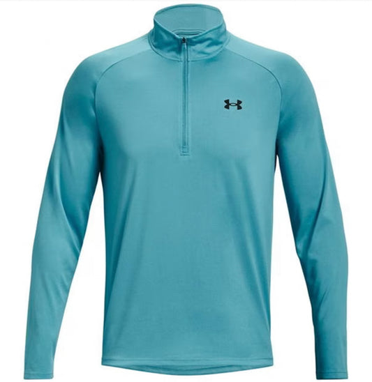 UNDER ARMOUR TECH HALF ZIP TOP - GLACIER BLUE