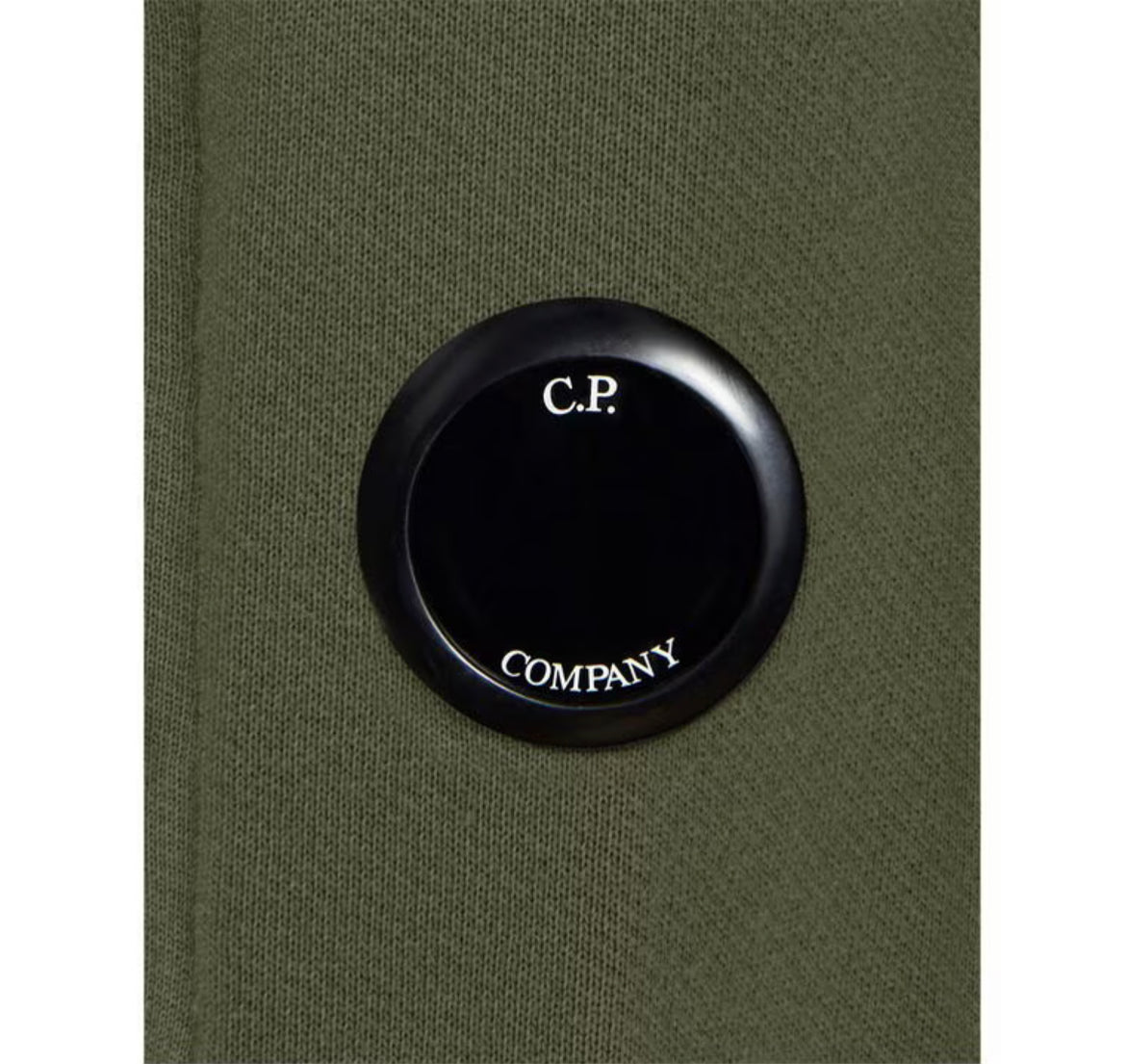 C.P. COMPANY FULL ZIP LENS SWEATSHIRT - IVY GREEN