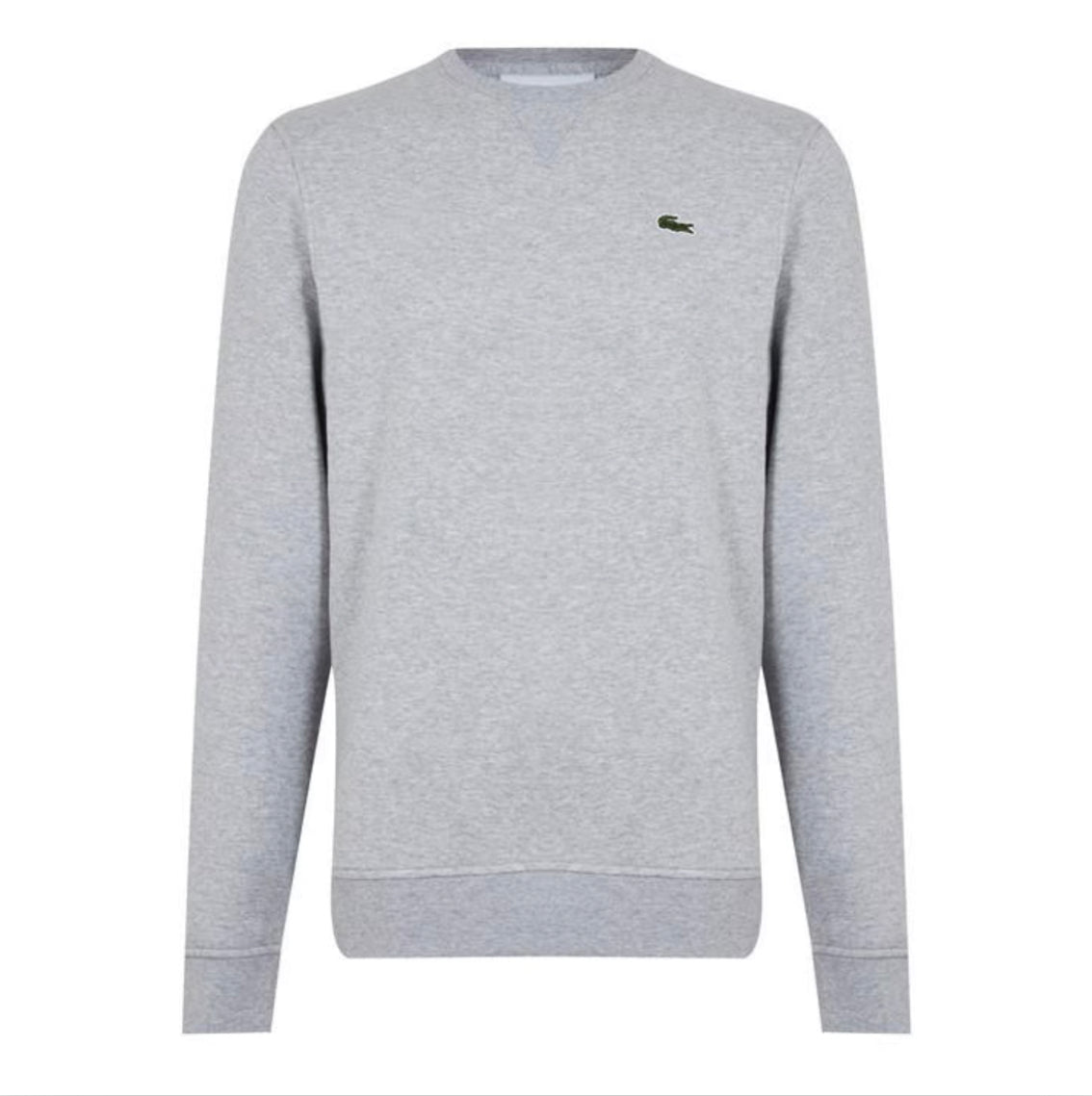 LACOSTE LOGO CREW NECK SWEATSHIRT - LIGHT GREY