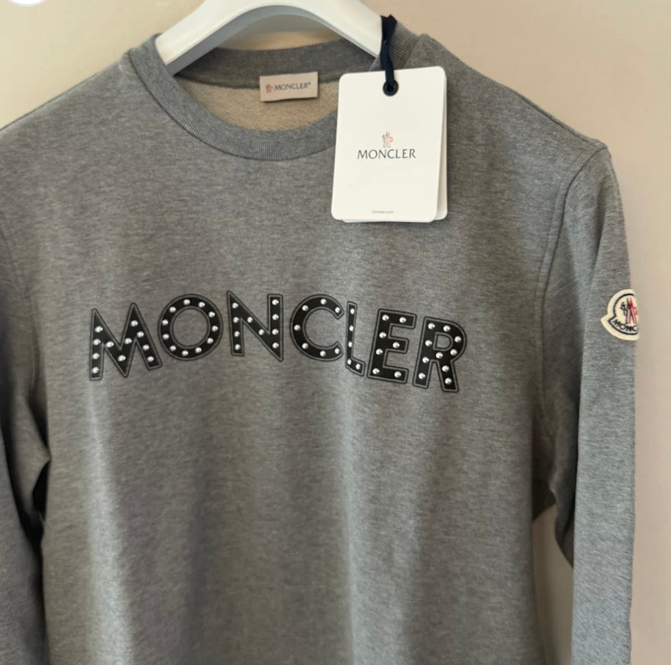 MONCLER LOGO SWEATSHIRT - GREY