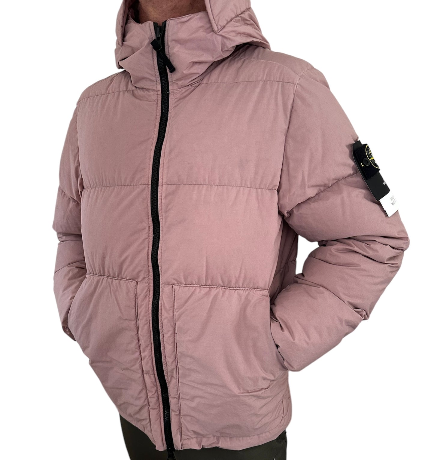 STONE ISLAND NASLAN LIGHT WATRO DOWN PUFFER JACKET - ROSE QUARTZ