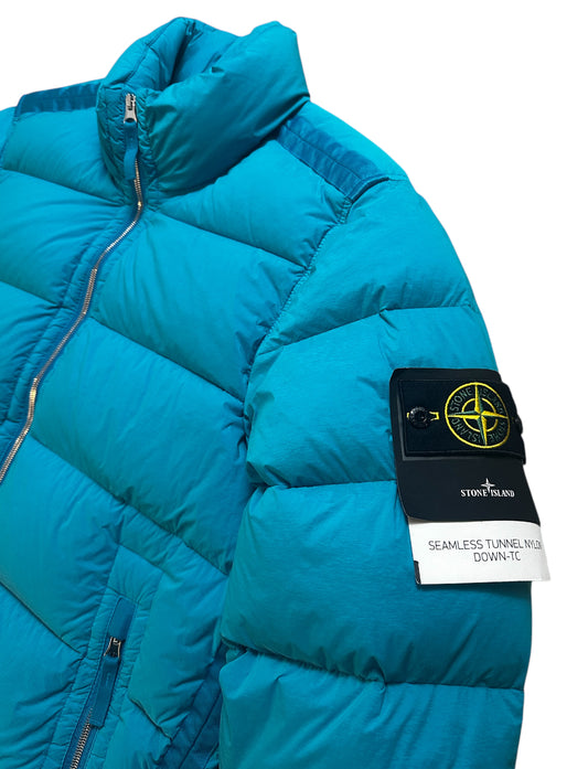 STONE ISLAND SEAMLESS TUNNEL DOWN PUFFER JACKET - TURQUOISE