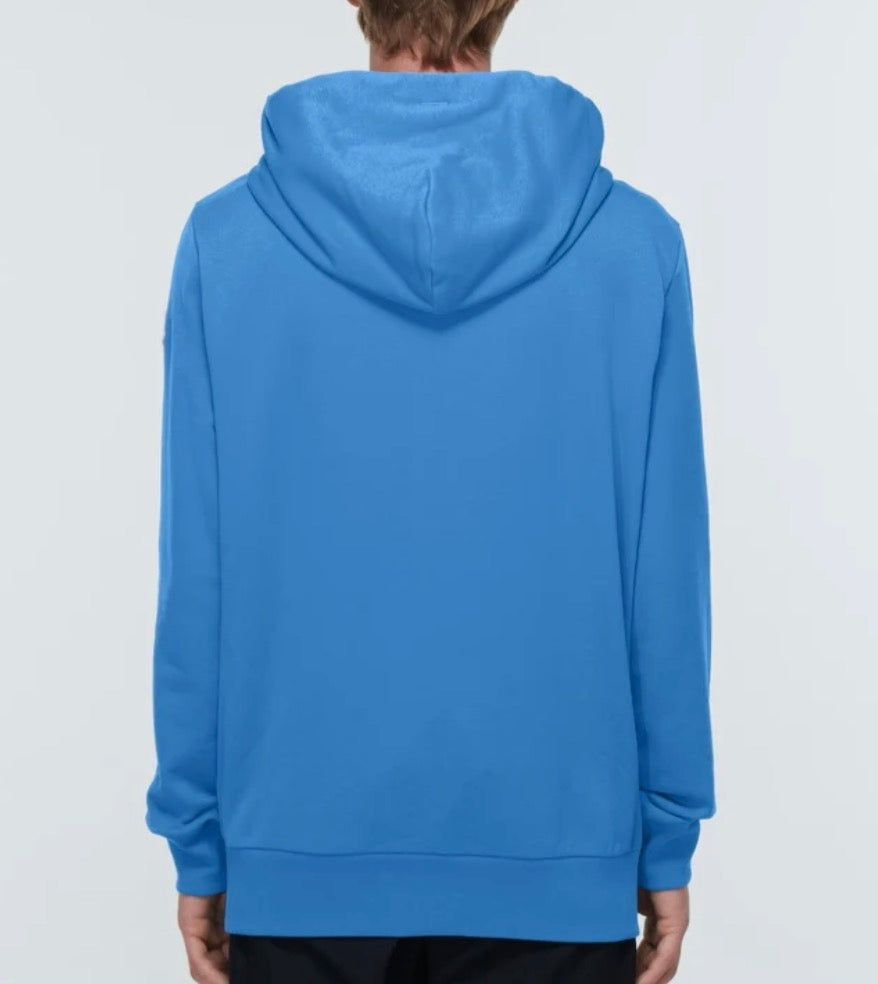 MONCLER SKI LOGO HOODIE - BLUE