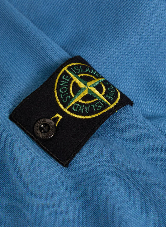 STONE ISLAND COTTON FLEECE SWEATSHIRT - BLUE