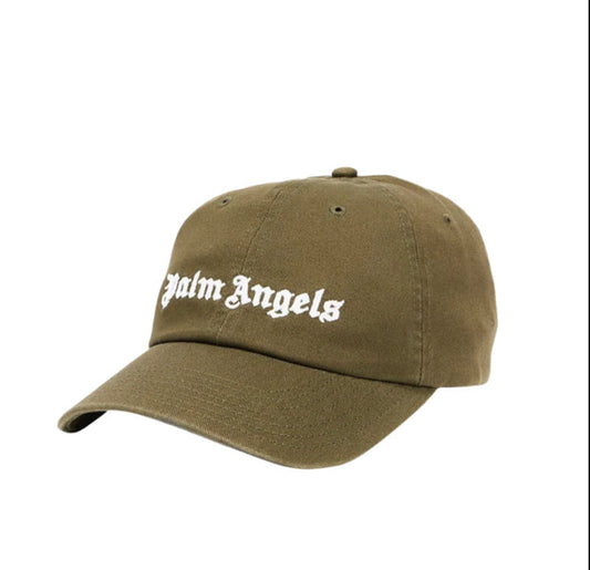 PALM ANGELS LOGO CAP - KHAKI