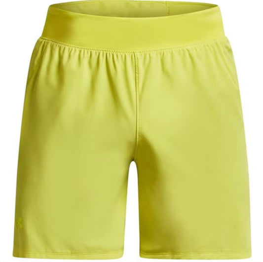 UNDER ARMOUR LAUNCH 7” SHORTS - LIME YELLOW