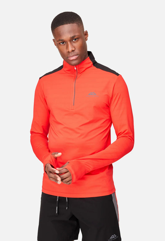 TRAILBERG CLOUD 2.0 LOGO QUARTER ZIP - LAVA