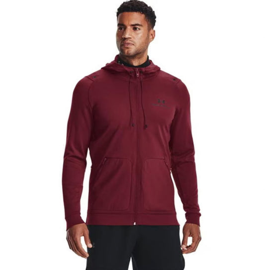 UNDER ARMOUR RUSH AP HOODIE - MAROON